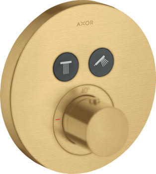 Axor ShowerSelect Thermostat Unterputz rund für 2 Verbraucher Brushed Gold Optic (36723250)