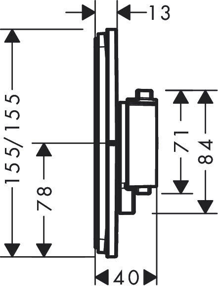 Allgemeine Daten & Eigenschaften Hansgrohe ShowerSelect Comfort E Thermostat Unterputz brushed bronze (15578140)