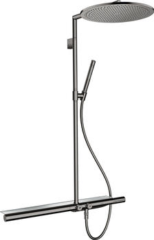 Axor ShowerSolutions Showerpipe mit Thermostat 800 und Kopfbrause 350 1jet Polished Black Chrome (27984330)