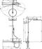 Axor ShowerSolutions Showerpipe mit Thermostat 800 und Kopfbrause 350 1jet Brushed Black Chrome (27984340)