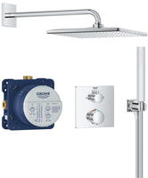 Precision - Brauseset Mit Thermostat F&uuml;r Unterputzmontage, 31x31 Cm, Chrom 34881000