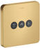Axor ShowerSelect Unterputz Ventil 3 Verbraucher brushed gold optic (36773250)