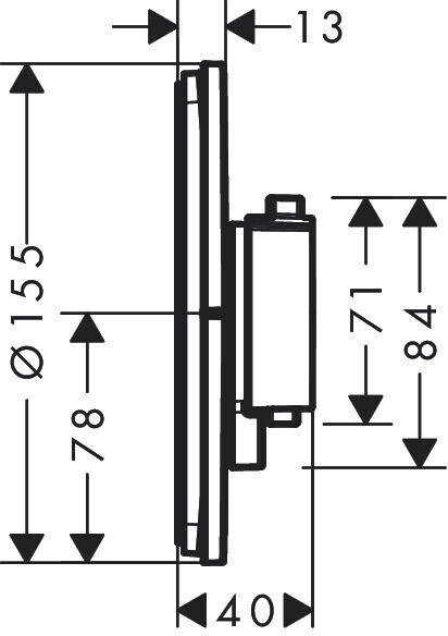 Duschthermostat Eigenschaften & Ausstattung Hansgrohe ShowerSelect Comfort S Thermostat Unterputz brushed black chrome (15556340)