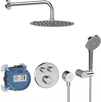 Ideal Standard CeraTherm Navigo Duschsystem Paket mit Thermostatarmatur 01 chrom (A7771AA)
