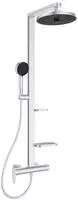 Ideal Standard Alu+ Duschsystem mit Ceraflow Brausearmatur, 2 Ablagen,