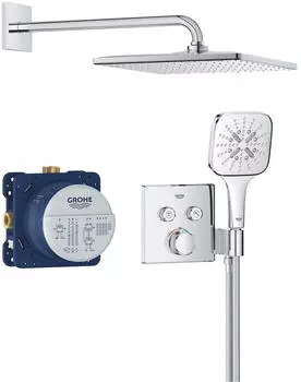GROHE SmartControl Duschsystem Unterputz mit Rainshower Mono 310 Cube chrom (34865000)