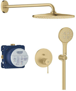 GROHE Essence Duschsystem Unterputz mit Rainshower Mono 310 cool sunrise geb&uuml;rstet (25287GN0)