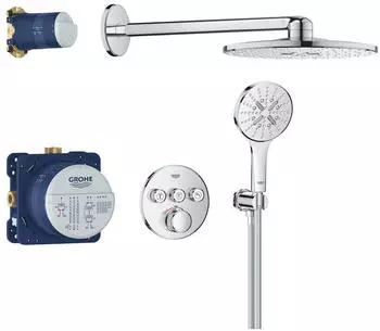 GROHE Grohtherm SmartControl Duschsystem Unterputz mit Rainshower SmartActive 310 chrom (34863000)