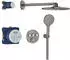 GROHE Grohtherm SmartControl Duschsystem Unterputz mit Rainshower SmartActive 310 hard graphite gebürstet (34863AL0)