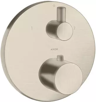 Axor Uno Thermostat Unterputz mit Ab- und Umstellventil brushed nickel (38720820)