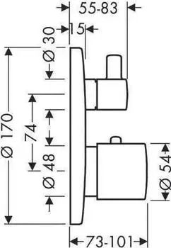 Axor Uno Thermostat Unterputz mit Ab- und Umstellventil brushed nickel (38720820) – Axor Uno Thermostat Unterputz mit Ab- und Umstellventil brushed nickel (38720820) – Eleganz und Funktionalität vereint
