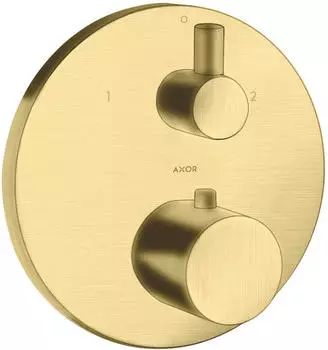 Axor Uno Thermostat Unterputz mit Ab- und Umstellventil brushed brass (38720950)