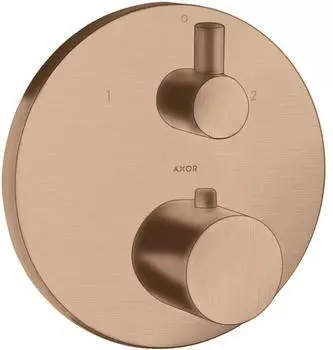 Axor Uno Thermostat Unterputz mit Ab- und Umstellventil brushed red gold (38720310)