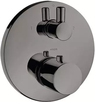 Axor Uno Thermostat Unterputz mit Ab- und Umstellventil polished black chrome (38720330)