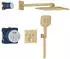 GROHE Grohtherm SmartControl Duschsystem Unterputz mit Rainshower SmartActive 310 Cube cool sunrise gebürstet (34864GN0)