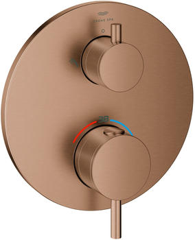 GROHE Atrio Thermostat-Brausebatterie mit 2-Wege-Umstellung warm sunset geb&uuml;rstet (24358DL0)