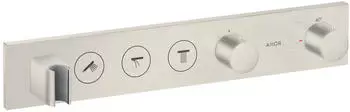 Axor ShowerSolutions Thermostatmodul Select 530/90 Unterputz für 3 Verbraucher edelstahl optic (18356800)