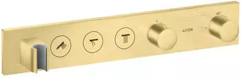 Axor ShowerSolutions Thermostatmodul Select 530/90 Unterputz für 3 Verbraucher brushed brass (18356950)