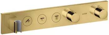 Axor ShowerSolutions Thermostatmodul Select 530/90 Unterputz für 3 Verbraucher polished gold optic (18356990)