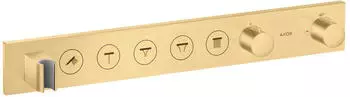 Axor ShowerSolutions Thermostatmodul Select 670/90 Unterputz für 5 Verbraucher brushed gold optic (18358250)