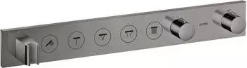 Axor ShowerSolutions Thermostatmodul Select 670/90 Unterputz für 5 Verbraucher polished black chrome (18358330)