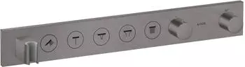 Axor ShowerSolutions Thermostatmodul Select 670/90 Unterputz für 5 Verbraucher brushed black chrome (18358340)