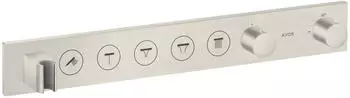 Axor ShowerSolutions Thermostatmodul Select 670/90 Unterputz für 5 Verbraucher edelstahl optic (1835880)0