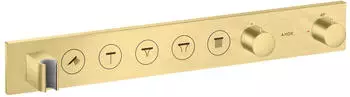 Axor ShowerSolutions Thermostatmodul Select 670/90 Unterputz für 5 Verbraucher brushed brass (18358950)