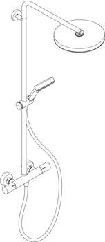 Hansgrohe Pulsify S Puro Showerpipe 260 1jet EcoSmart chrom (24237000) – Hansgrohe Pulsify S Puro Showerpipe mit Aufputzmontage