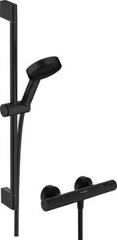 Hansgrohe Pulsify Select S Brausesystem 105 3jet Relaxation EcoSmart mattschwarz (24272670)