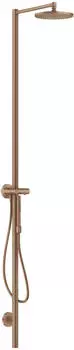 Axor Starck Duschsäule mit Thermostat und Kopfbrause 240 1jet brushed red gold (12672310) Axor Starck Duschsäule mit Thermostat und Kopfbrause 240 1jet brushed red gold (12672310)