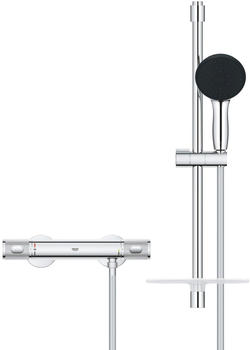 GROHE Precision Feel Duschset mit Thermostat Metall/Kunststoff chrom/schwarz (34791001)