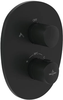 Villeroy & Boch Antao Unterputz-Thermostat mit Zweiwege-Mengenregulierung schwarz matt (TVS111002000K5)