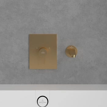 Villeroy & Boch Conum Unterputz Einhebel-Brausemischer brushed gold (TVS12700400076) – Präzise Wasserkontrolle für maximalen Komfort