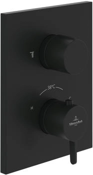Villeroy & Boch Conum Unterputz Thermostat mit Zweiwege-Mengenregulierung schwarz matt (TVS127002000K5)