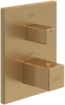 Villeroy & Boch Mettlach Unterputz-Thermostat mit Einwege-Mengenregulierung brushed gold (TVT12600100076)