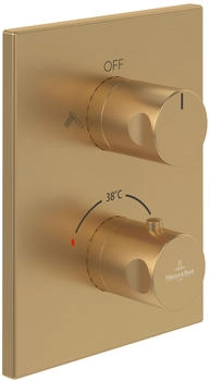 Villeroy & Boch Universal Unterputz-Thermostat mit Zweiwege-Mengenregulierung brushed gold (TVD00065300076)