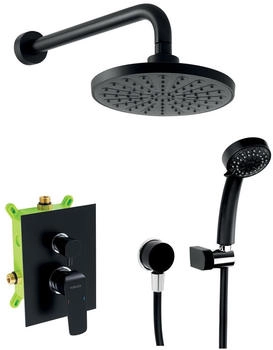 Novaservis Duschsystem Inklusive Unterputzkörper Schwarz SADA38051R.5