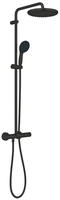 Vitalio Start - Brauseset Mit Thermostat, Durchmesser 25 Cm, 2 Strahlarten, Schwarz