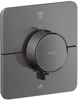 Axor ShowerSelect ID Thermostat Unterputz softsquare f&uuml;r 2 Verbraucher polished black chrome (36754330)