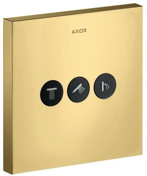 Axor ShowerSelect Square Ventil Unterputz f&uuml;r 3 Verbraucher polished gold optic (36717990)