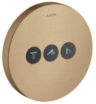 Axor ShowerSelect Round Ventil Unterputz f&uuml;r 3 Verbraucher brushed bronze (36727140)