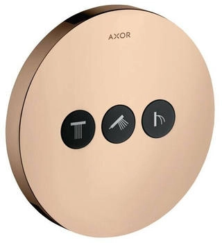 Axor ShowerSelect Round Ventil Unterputz f&uuml;r 3 Verbraucher polished red gold (36727300)