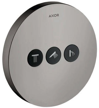 Axor ShowerSelect Round Ventil Unterputz f&uuml;r 3 Verbraucher polished black chrome (36727330)