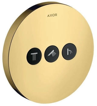 Axor ShowerSelect Round Ventil Unterputz f&uuml;r 3 Verbraucher polished gold optic (36727990)