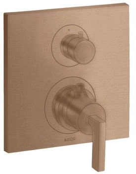 Axor Citterio Thermostat Unterputz mit Abstellventil und Hebelgriff brushed red gold (39700310)