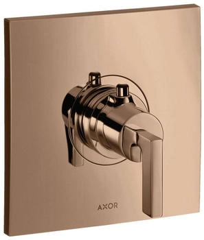 Axor Citterio Thermostat 59l/min Highflow Unterputz mit Hebelgriff polished red gold (39711300)