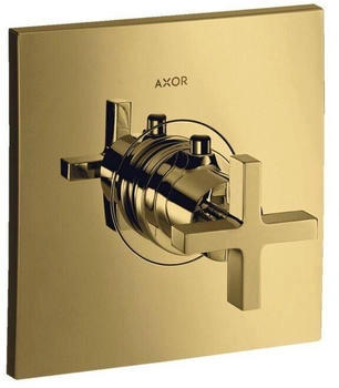 Axor Citterio Thermostat 59l/min Highflow Unterputz mit Kreuzgriff polished gold optic (39716990)