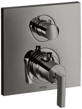 Axor Citterio Thermostat Unterputz mit Ab- und Umstellventil und Hebelgriff polished black chrome (39720330)