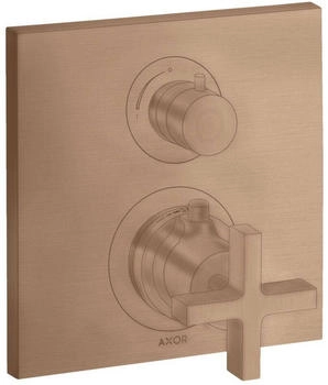 Axor Citterio Thermostat Unterputz mit Ab- und Umstellventil und Kreuzgriff brushed red gold (39725310)